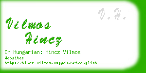 vilmos hincz business card